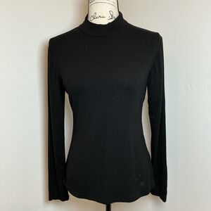 Mangopop Collection Black Long Sleeve Turtleneck Top Size L